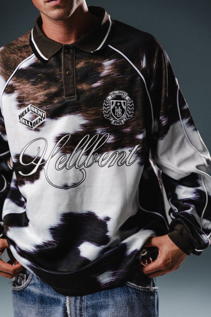 Hellbent Cow Print Longsleeve Jersey