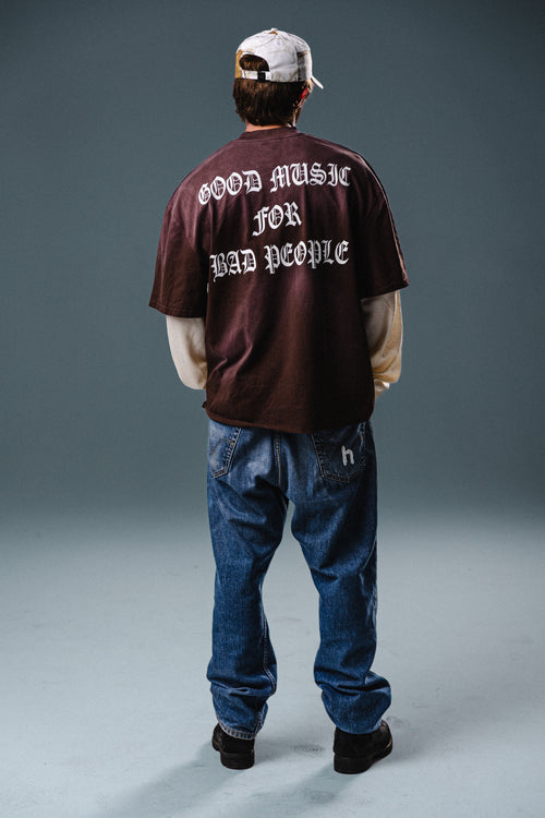 Good Music For Bad People Double Layered Long Sleeve (Vintage Brown)