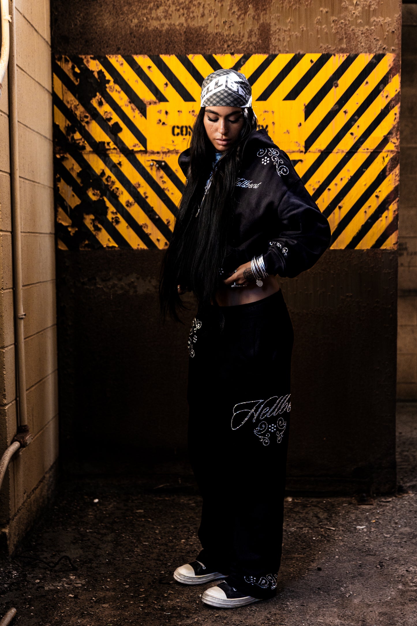 Hellbent Studded Rhinestone Sweatpants