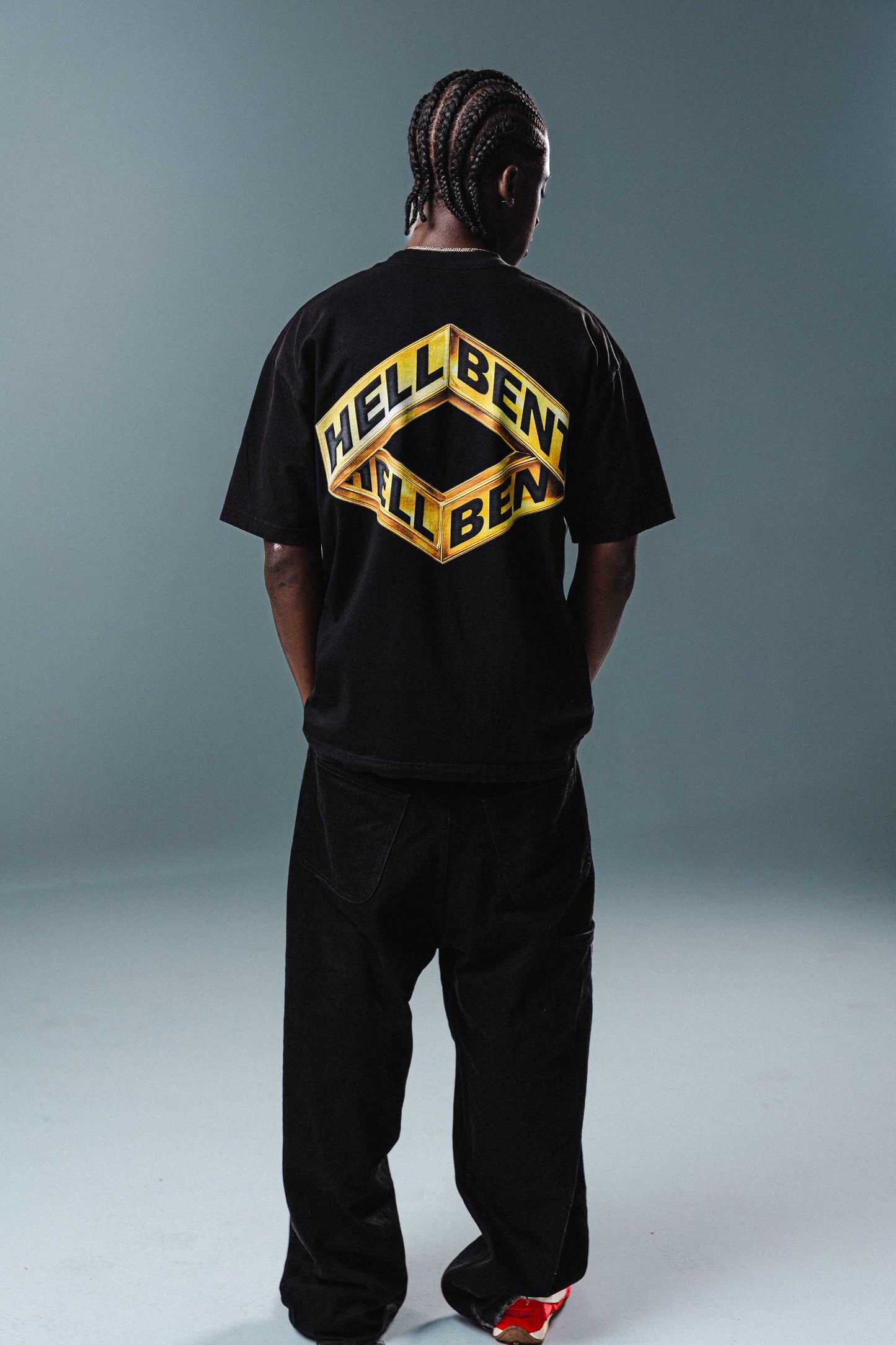 Hellbent Gold Chrome Logo Tee (Black)