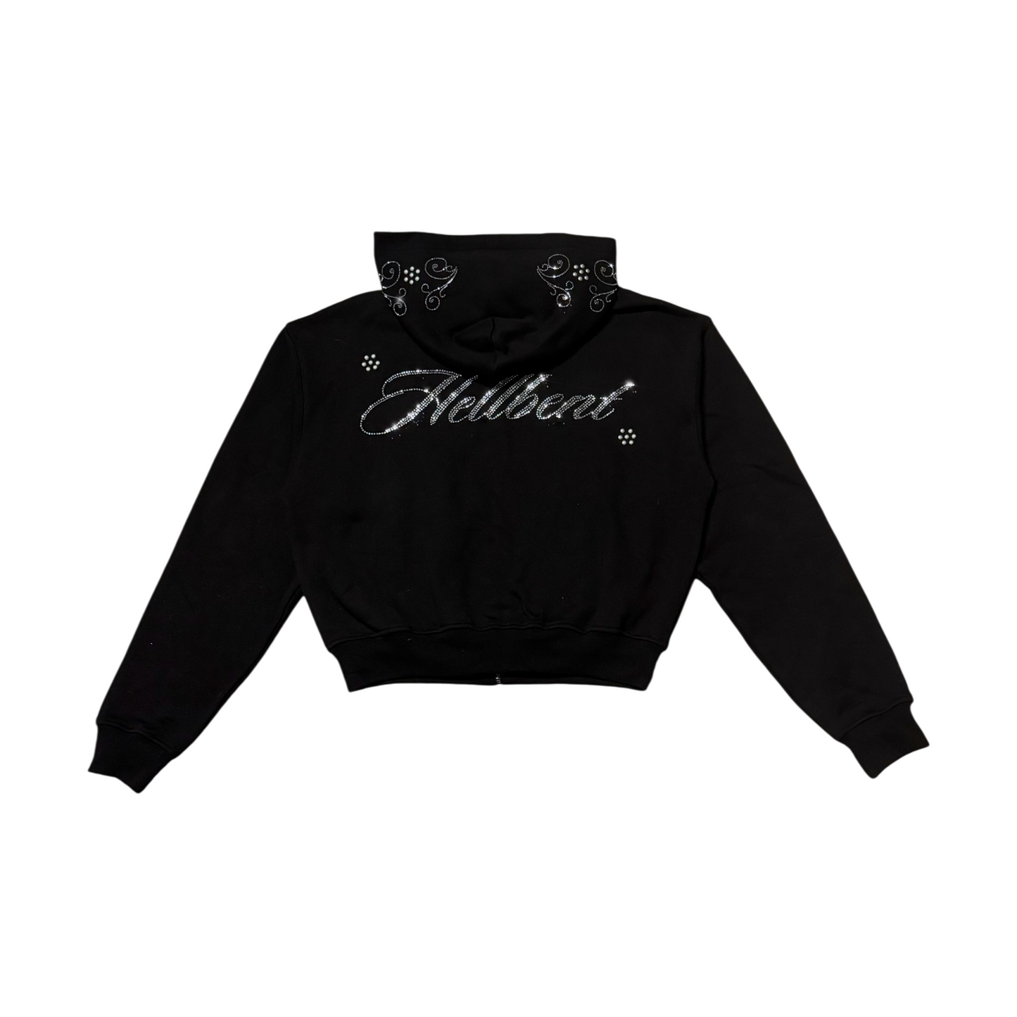 Hellbent Studded Rhinestone Zip-Up