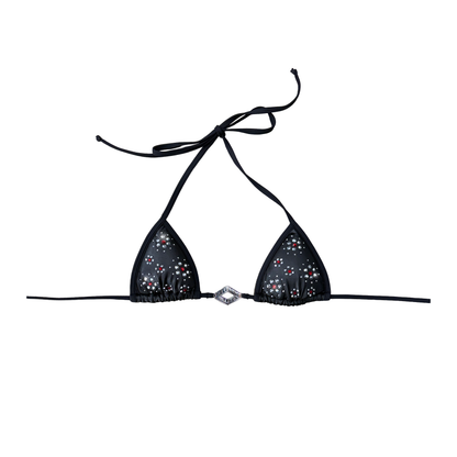 Hellbent Floral Rhinestone Bikini Top