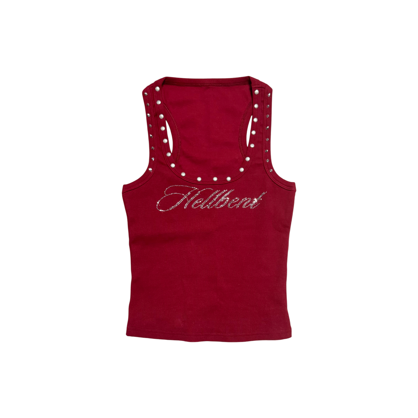 Hellbent Studded Tank (Wine Red)