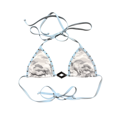 Hellbent Arctic Camo Studded Bikini Top