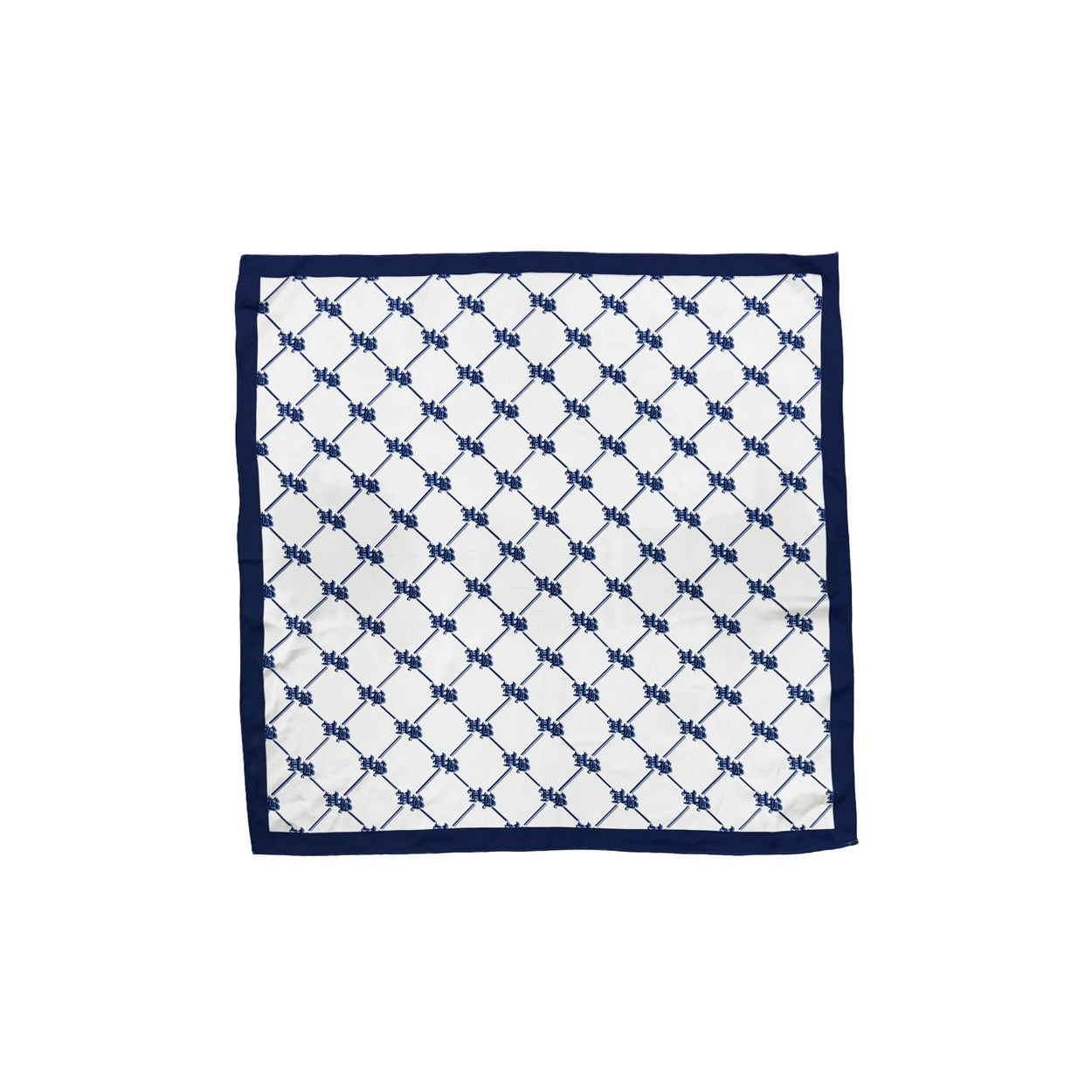 Hellbent Monogram Silk Bandana (Navy)