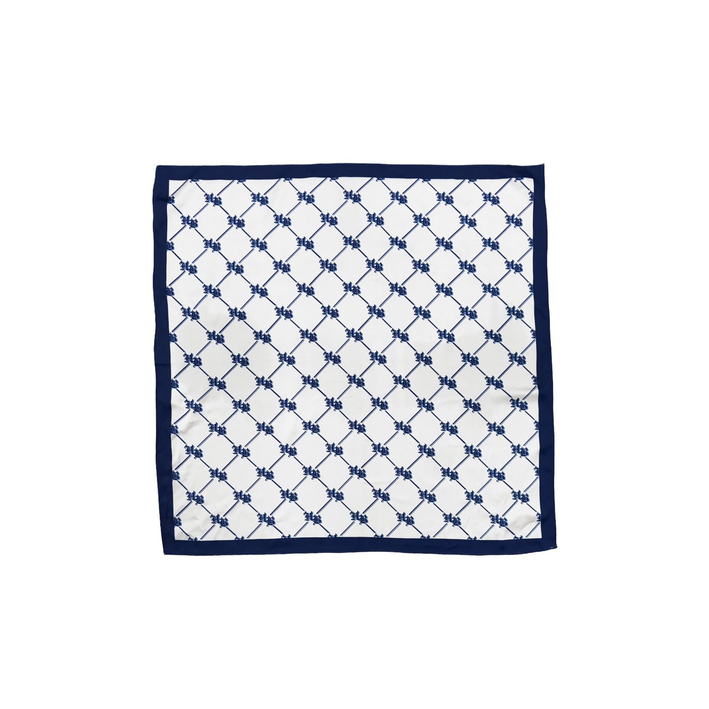 Hellbent Monogram Silk Bandana (Navy)