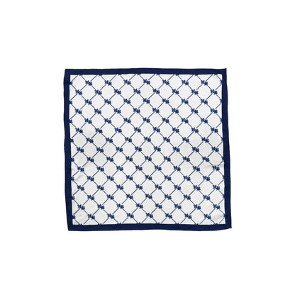 Hellbent Monogram Silk Bandana (Navy)