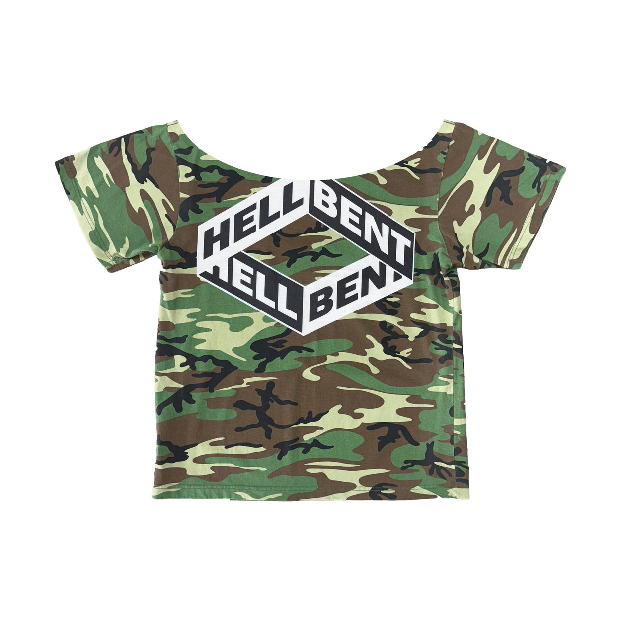 Hellbent Camo Off The Shoulder Tee