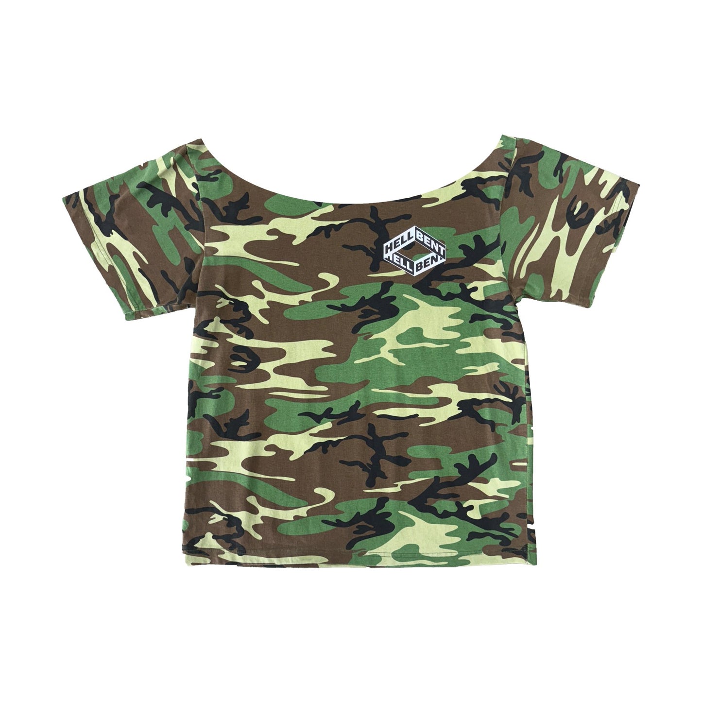 Hellbent Camo Off The Shoulder Tee