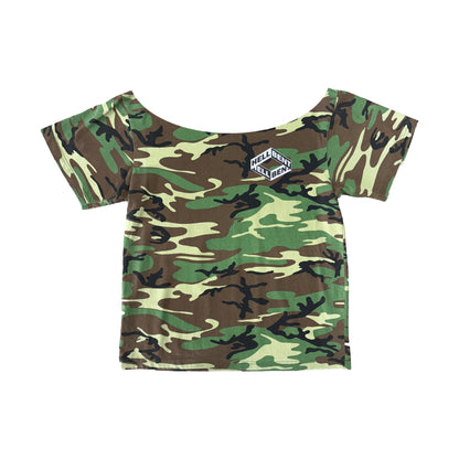 Hellbent Camo Off The Shoulder Tee