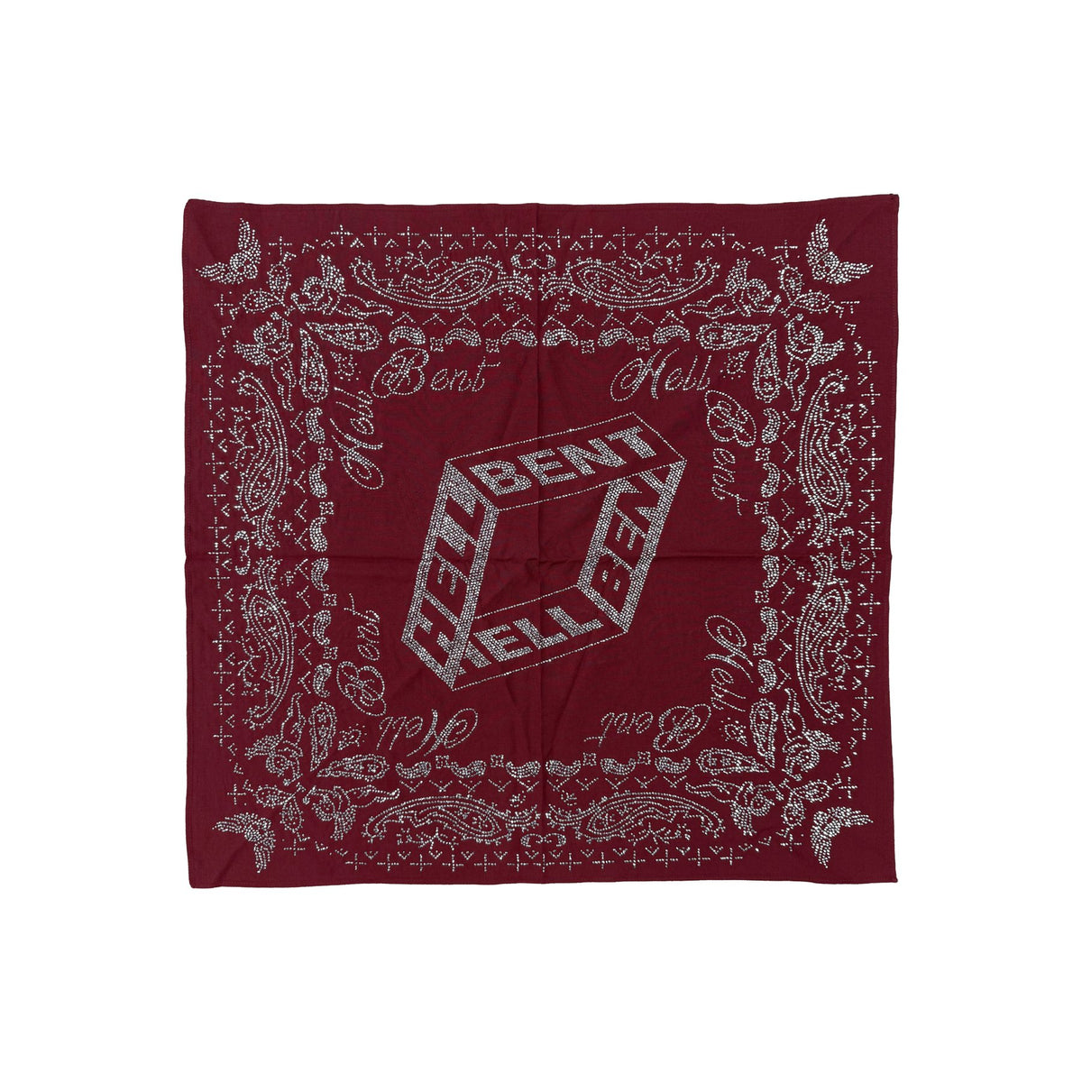 Hellbent Rhinestone Bandana (Wine Red)