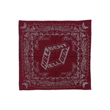 Hellbent Rhinestone Bandana (Wine Red)