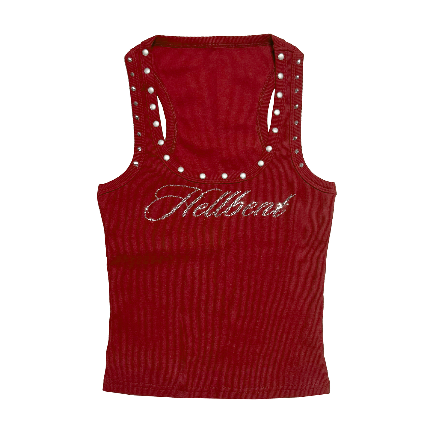 Hellbent Studded Tank (Wine Red)